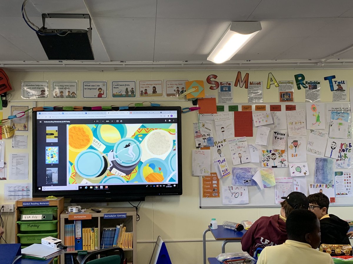 StDavidsCiWPrm's tweet image. Year 6 have deep dived into ‘The Big Frieze’ today. We started by looking closely at each panel and unpicking what we could see, what we could interpret and asked lots of meaningful questions. Da iawn blant! @MonmouthDCO @MonFaithFamily #understandingchristianity