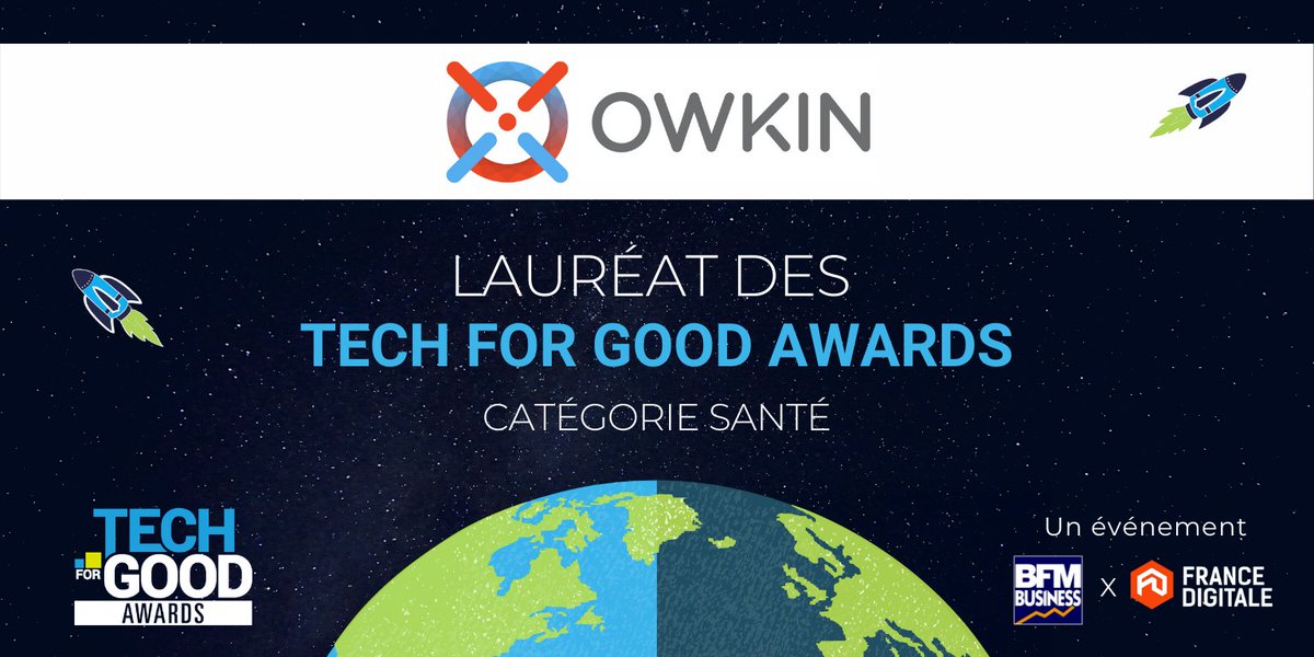 🚀 Lauréat de la catégorie #Santé🚀

<a href="/OWKINscience/">Owkin</a>, appliquant l'intelligence artificielle dans la recherche médicale est le grand gagnant des #TechForGoodAwards 2021 de la Santé ! 

Un grand bravo ! 👏