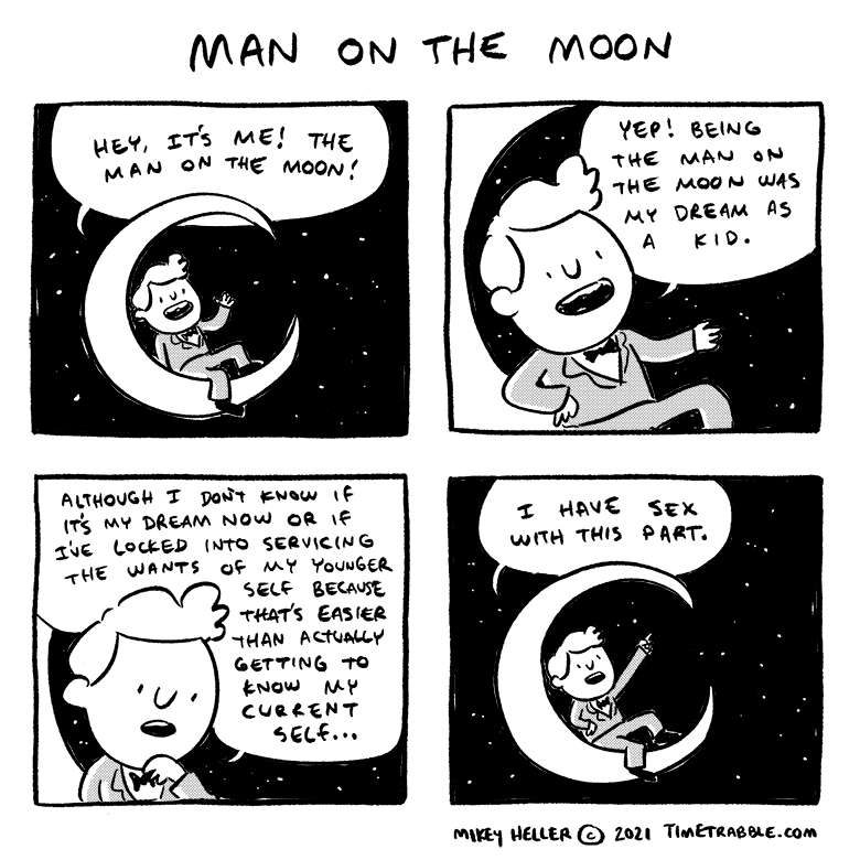 i drew a comic about the man on the moon 