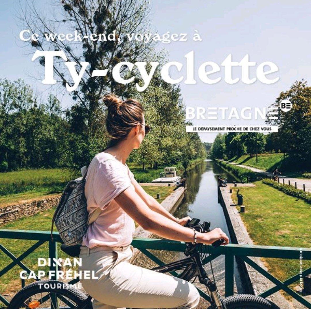 Le départ du <a href="/TourdeFrance21/">Tour de France 2021</a> à lieu ce samedi à Brest. À notre manière on y participe alors tous à "ty cyclette" ce week-end 😁 #DepaysezVousEnBretagne #CetEtéJeVisiteLaFrance <a href="/CRT_Bretagne/">Tourisme Bretagne</a> #mydinancapfrehel