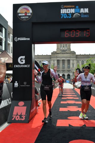 strawny18's tweet photo. Ironman Des Moines 70.3 is in the books. Severe storms delayed the start by about 3 hours and then a congested swim and hot run were tough but we finished! #kc3triclub #tritraining #triathlontraining #IMismygoal #IRONMANtraining #whyitri https://t.co/t8d2OoXBwt