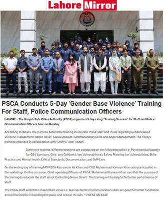 PSCAsafecities's tweet photo. Punjab Safe Cities Authority Conducts Training Workshop on Gender-Based Violence (GBV)
#PSCA #PPIC3 #PunjabSafeCitiesAuthority #PunjabPolice #LahorePolice #Violence #GBV #Training #GenderBasedViolence #emergencyservices #PoliceCommunicationOfficer #stressmanagement #selfawareness https://t.co/eA11MQ4mOq