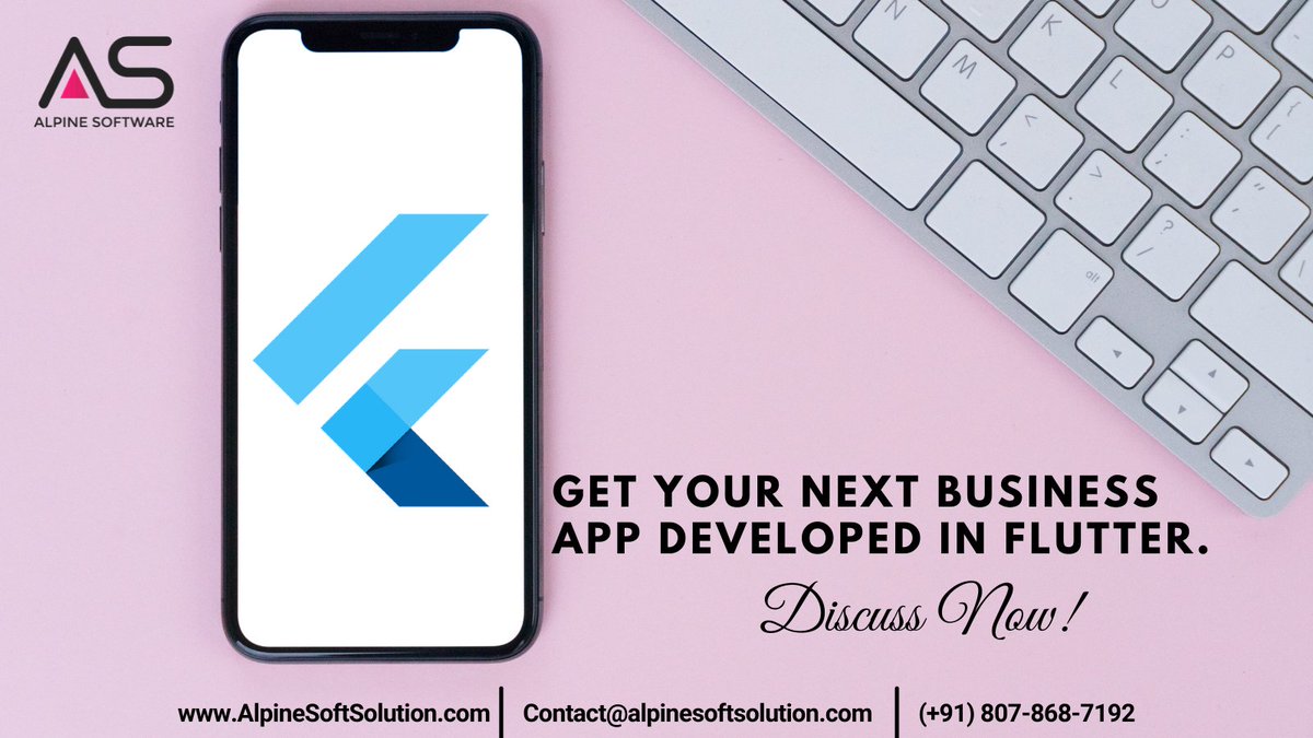 SoftwareAlpine's tweet image. Flutter has gained so much popularity in developers and industrialists because of its benefits.

Get your next business app developed in Flutter.

Contact today for Flutter App:
Mob. No.: (+91) 902-447-1074
Visit: bit.ly/flutter-develo… 

#AlpineSoftware #FlutterAppDevelopment