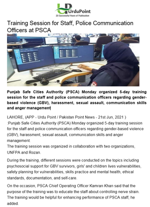 PSCAsafecities's tweet photo. Punjab Safe Cities Authority Conducts Training Workshop on Gender-Based Violence (GBV)
#PSCA #PPIC3 #PunjabSafeCitiesAuthority #PunjabPolice #LahorePolice #Violence #GBV #Training #GenderBasedViolence #emergencyservices #PoliceCommunicationOfficer #stressmanagement #selfawareness https://t.co/eA11MQ4mOq