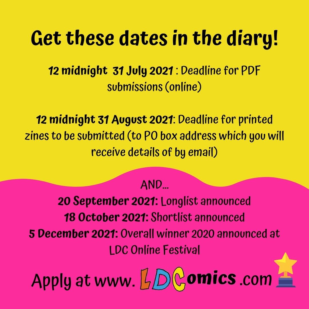 LDComics's tweet photo. LDCOMICS WOMENโS AWARDS!
With just over a month until our first deadline, hereโs a reminder of some key dates to add to the the diary!
Follow link below to enter. #ldcomics #comicsawards #comicartist #ldc #ldcomicsawards
https://t.co/akFXzKepFh https://t.co/H4gjivdTj7