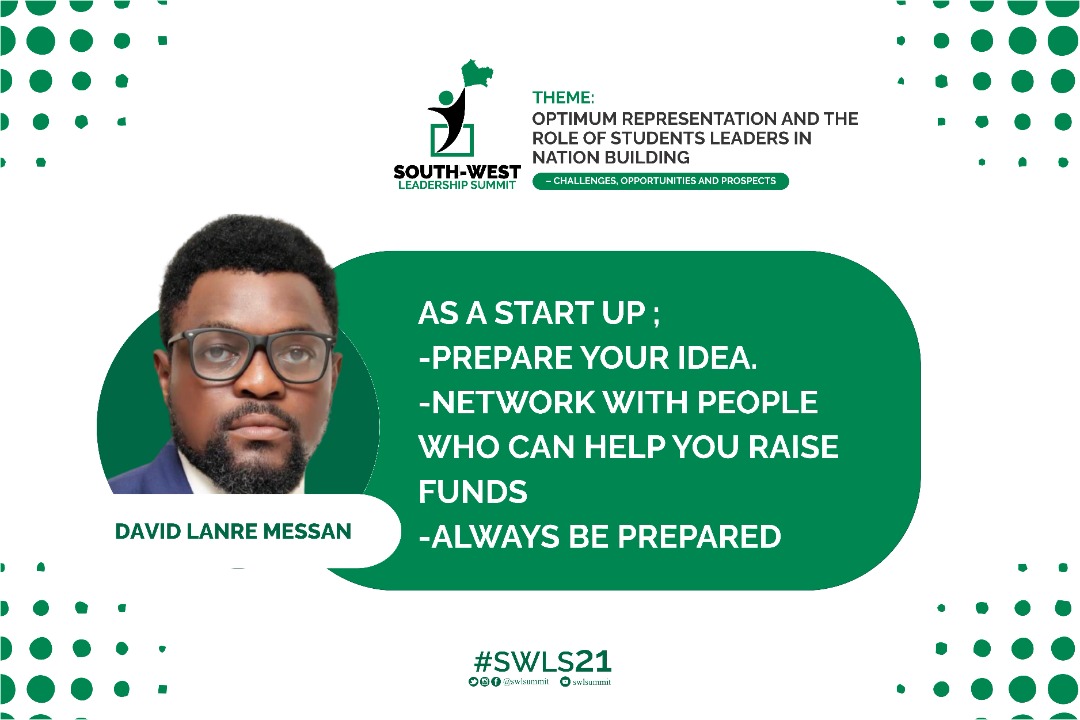swlsummit's tweet photo. @dlm Dishing out words of wisdom
#SWLS21 #LEADERSHIP 
#SOUTHWEST
#LEADERSHIPSUMMIT
#SOUTHWESTLEADERSHIP
#YOUTH #YOUTHLEADERS
#FUNAAB #OAU #UNILAG
#FUTA
#AFRICATEPRENUERS
#YOUNGENTERPRENEURS https://t.co/3mH51l1TTP