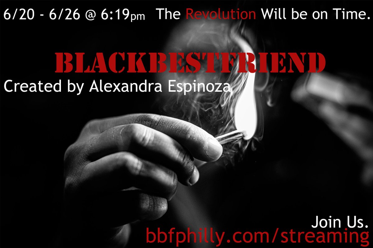 One revolutionary night in the woods, You, Me, Us, and We gather a new group of Recruits and prepare to fight tooth and nail, heart and soul, to reclaim the BlackBestFriend from the white imagination. 

TIX:
eventbrite.com/e/blackbestfri…

#solowfest #solowfest2021 #phillytheatre