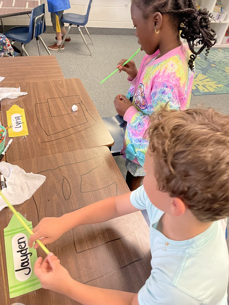 Summer school Science! We learned all about forces and motion last week! Students put their brains to the test to create mazes and used force to move a cotton ball through the maze with a straw. <a href="/Saddlewood_MCPS/">Saddlewood@MCPS</a>