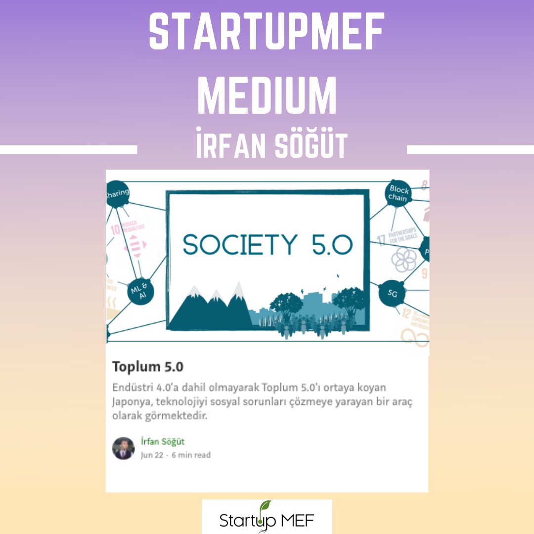 startupmefcom's tweet photo. Herkese merhabaa👋🏽 Medium StartupMEF yayınımızda yeni yazımız yayında☺️😊
 
"Toplum 5.0" Adlı yazıyı İrfan Söğüt yazdı👏🏽👏🏽👏🏽
 
Yazıya aşağıda bulunan medium linkinden ulaşabilirsiniz🚀
 
Keyifli okumalar🤩
 
https://t.co/c5ilQgCyis https://t.co/n6wJZjGAnw