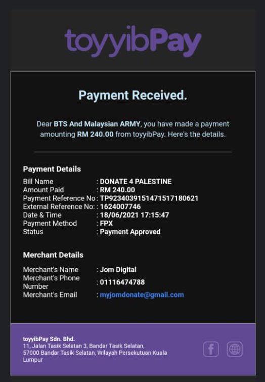 jjkay09's tweet photo. so we streamed BTS MUSTER 2021 and collected RM17/p . Hereโs where the money earned goes ! ๐ Weโve donated RM400+ to those who are in needs under the name of BTS & MALAYSIAN ARMYs ! ๐โโ๏ธ #BTS #MYARMYs #Purpleyou_8YearBTS #donation #frontliner #palestine https://t.co/xvHTREqsHd