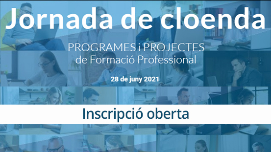 Inscriviu-vos a la «Jornada de Cloenda dels Programes i Projectes de #FormacióProfessional» per posar en comú i reflexionar sobre la tasca feta i compartir bones pràctiques i projectes.

📅 Dilluns 28 de juny, de 10 a 13.30 hores
🔗 xtec.gencat.cat/ca/agenda/Insc…

#alscentres