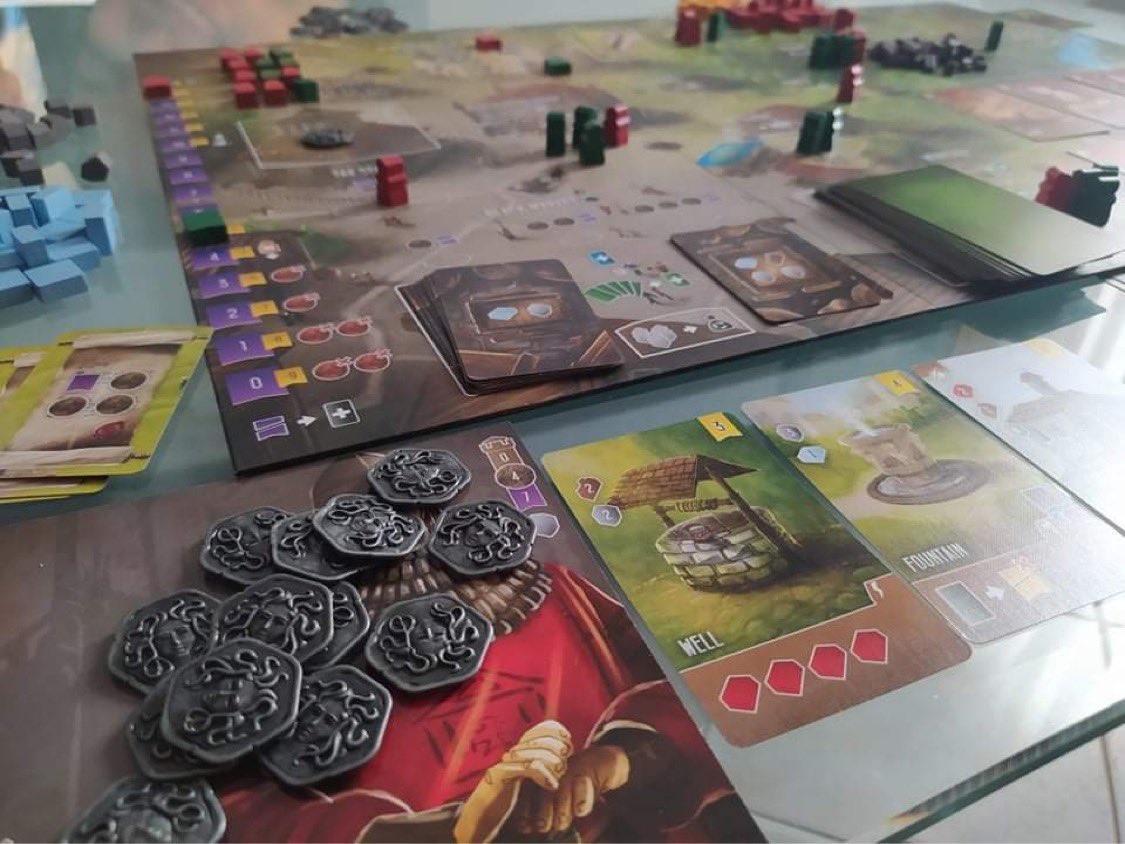 BoardGamesTeam's tweet photo. Played Architects of the West kingdom late night yesterday!

@garphillgames ✨

K: 26
V: 34 👑

⌚️Duration: 35'

#boardgames #tabletop #tabletopgaming #boardgaming #architectsofthewestkindom https://t.co/OgY8deimJe