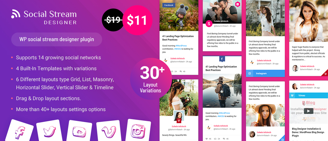 marryrolson's tweet image. Displaying multiple #socialmedia feeds on your #website is quite difficult.😧

Make it easy with the #SocialStreamDesigner plugin which supports 1⃣4⃣ growing #socialnetworks.

Now 40% Off&amp;gt;&amp;gt;&amp;gt; bit.ly/35XbblL

#WordPress #plugin #wordpresswebsite #webdev #webdesign #Blog