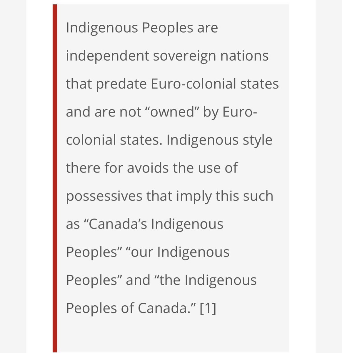 One more time folks, please stop using the term “our Indigenous People”. ictinc.ca/blog/9-terms-t… That’s it.