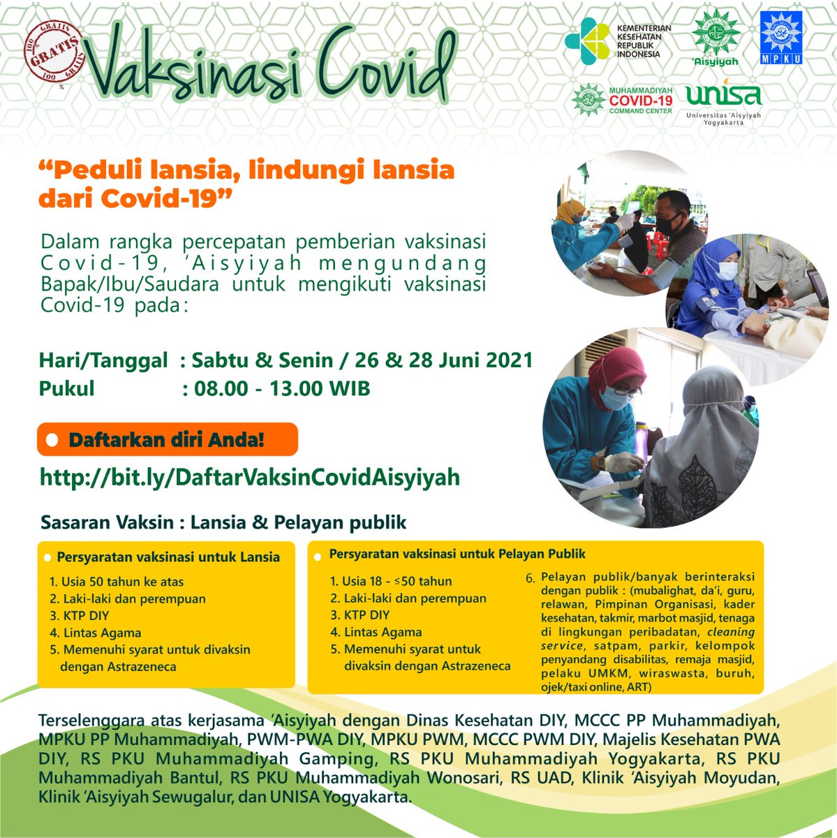helmihelmi's tweet photo. INFO VAKSIN JOGJA.
Sharing is caring 🙏🏻 https://t.co/ErTzrxLQxu