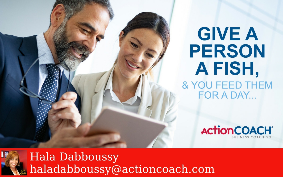Teach a person to fish, and you feed them for a lifetime! Can you guess which one we do at ActionCOACH? Learn more here: coachhala.synduit.com/WGRC0005