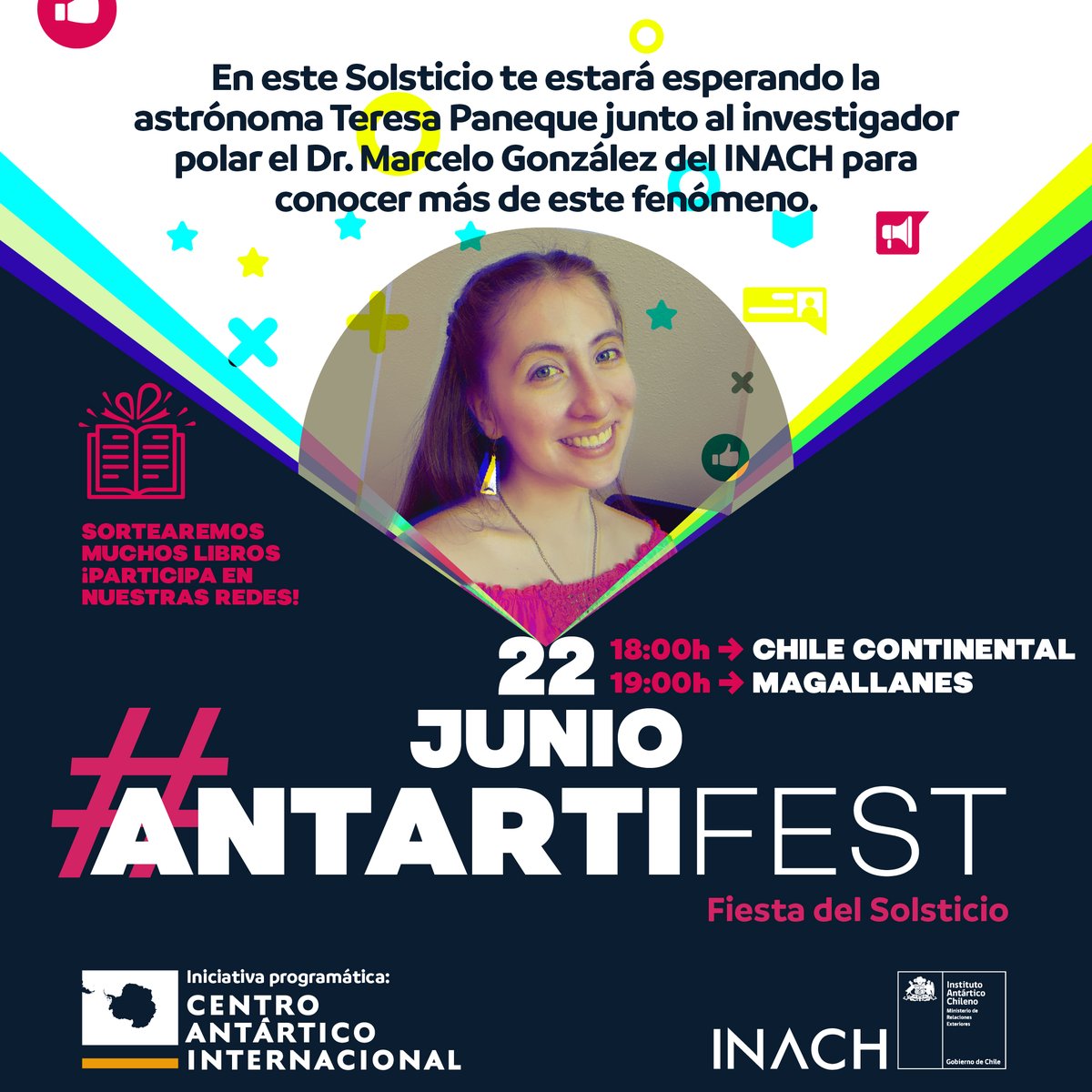 inach_gob's tweet image. 🔷🔶 HOY #Antartifest Comienza con la charla de las astrónoma @terepaneque  ¡No te lo puedes perder! 
Síguelo en VIVO por nuestro canal oficial de YouTube: youtube.com/channel/UCBq8f…
y Facebook: facebook.com/inach.gob