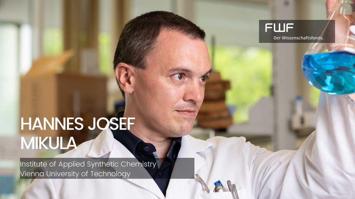 FWF_at's tweet photo. Gratulation Hannes Josef Mikula (@tuvienna). In seinem #START-Projekt sollen Strategien entwickelt werden, mit denen die Chemotherapie gezielt in Krebszellen gelenkt wird. #chemotherapy @fwf_at https://t.co/xbf4rJgIaA
