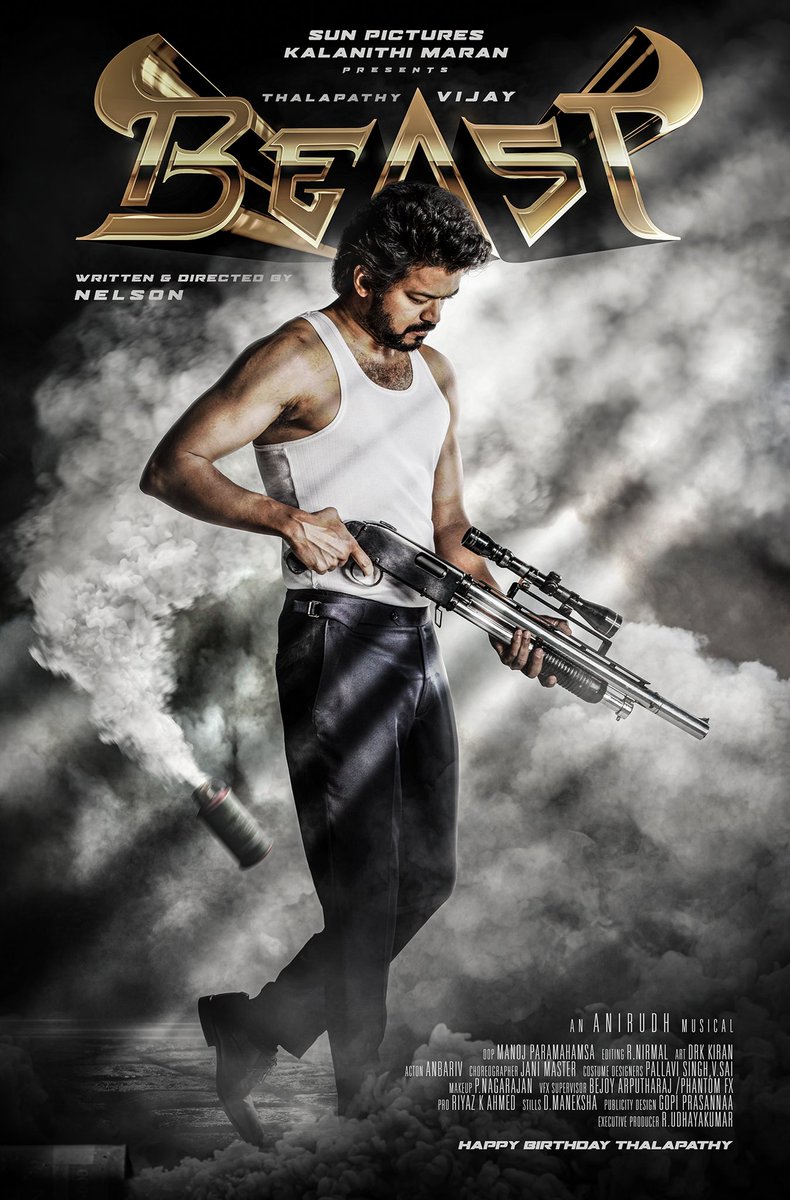 Wishing you a happy birthday to <a href="/actorvijay/">Vijay</a> all the best for you future projects #BEASTFirstLook

#HBDThalapathyVijay