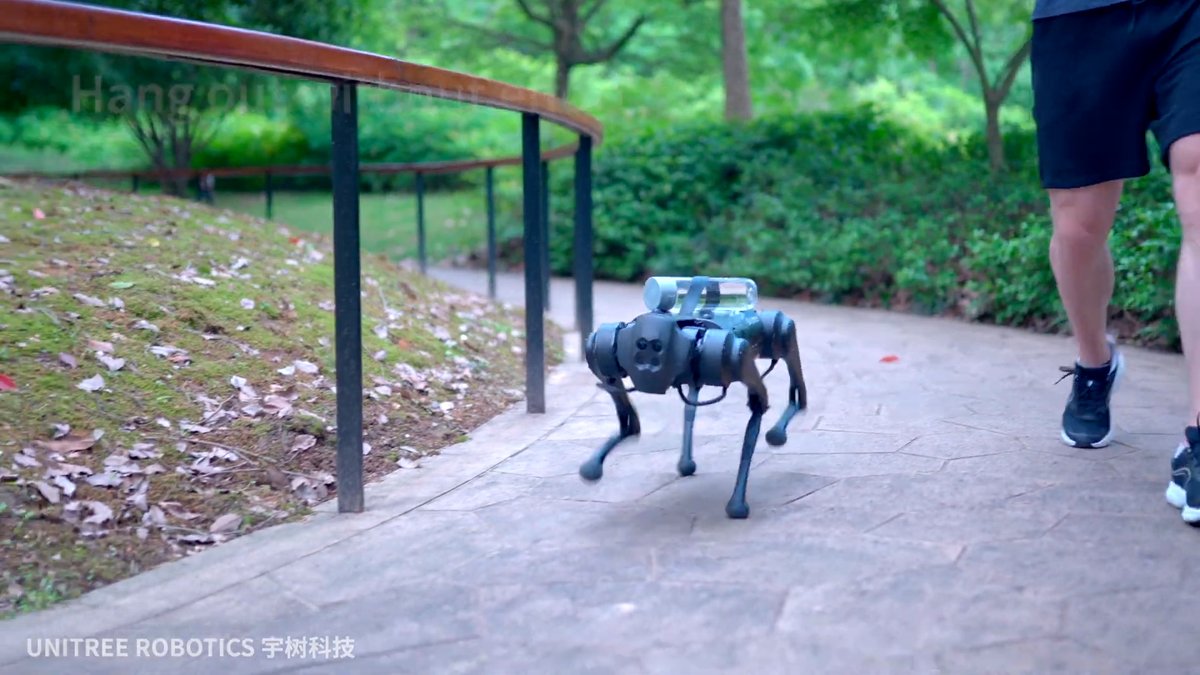 correoca's tweet photo. Un perro con más tecnología que pelos, que te puede acompañar a correr y llevarte el agua.
#acompañar #Agua #China #correr #pelos #perro #Robot #Tecnología #UnitreeGo1 #UnitreeRobotics
https://t.co/RdlpY9bOvj https://t.co/rco7kcA1DQ