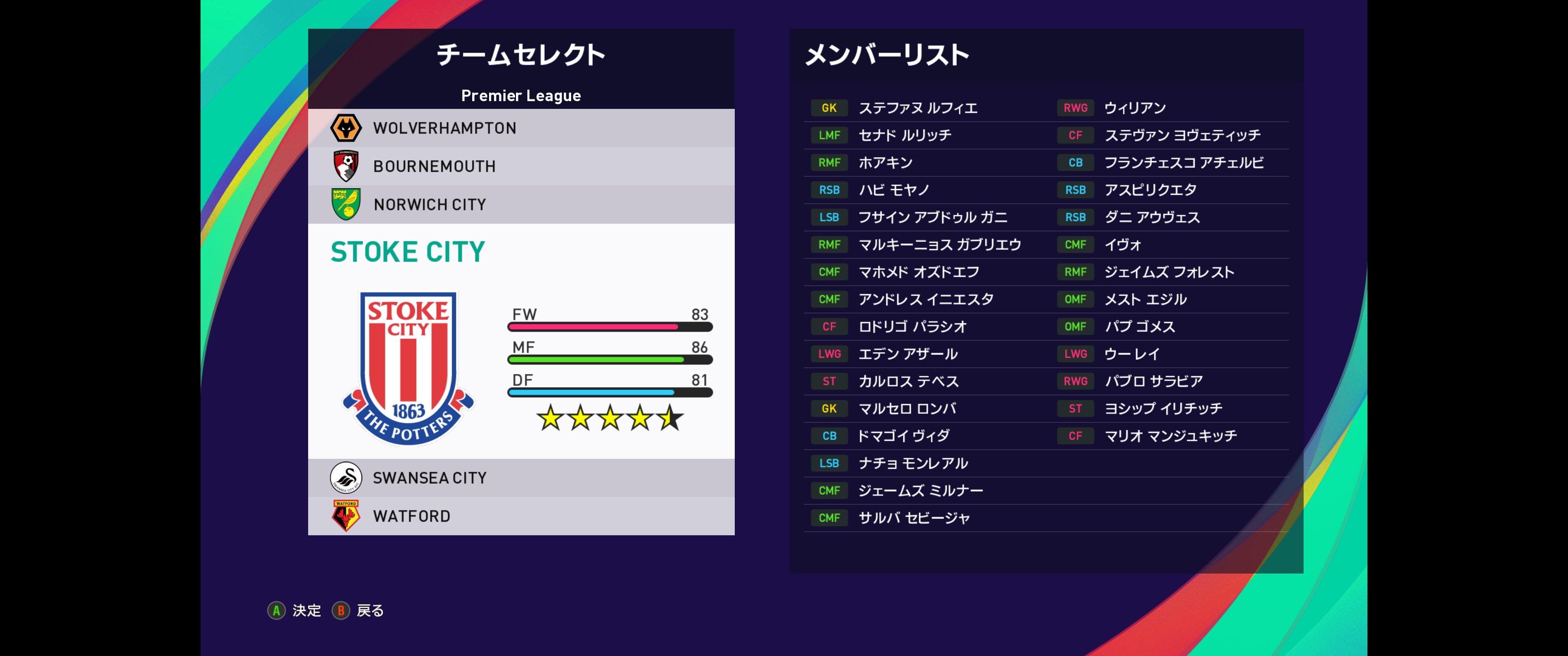 Isashi Che Ma Wei Matsui ウイイレ21のmlシーズン8 マッチプレビュー丨プレミアリーグ第28節スウォンジーシティ対ストークシティ丨 スターター スカッド フォーメーション 戦術コンセプト アレンジ 守備システム T Co Wvduxbwtmh Twitter