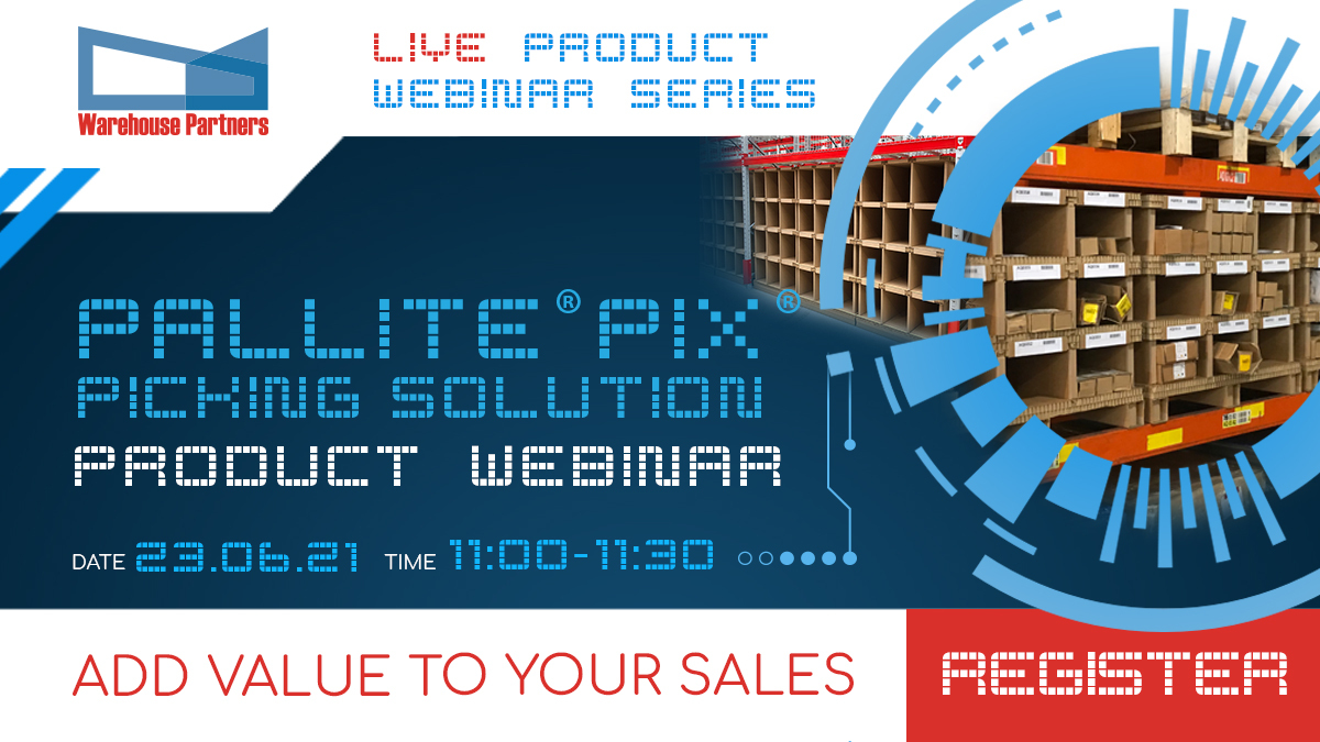 Join us tomorrow for a live 30-minute product #webinar on #PALLITE® PIX® Picking Solutions.

Discover how PALLITE revolutionises pick-face #storage and product selection. #Warehouse

Register for FREE: bit.ly/3z1fjy0