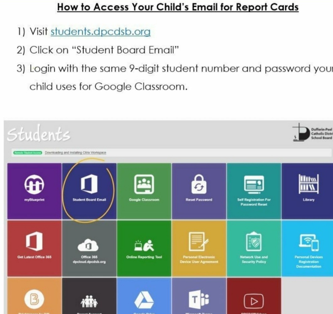 How to access report cards