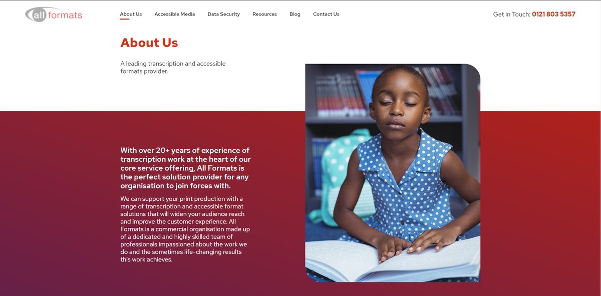 Our BRAND NEW #website is now live! We have had a huge overhaul and re-design and we are very excited to finally be launching after months of excitement! 

Discover our new website - allformats.org.uk

#WebsiteDesign #a11y