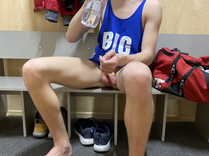 1 pic. A little release of the future video with @PinkMich_18 from our college locker room after evening
