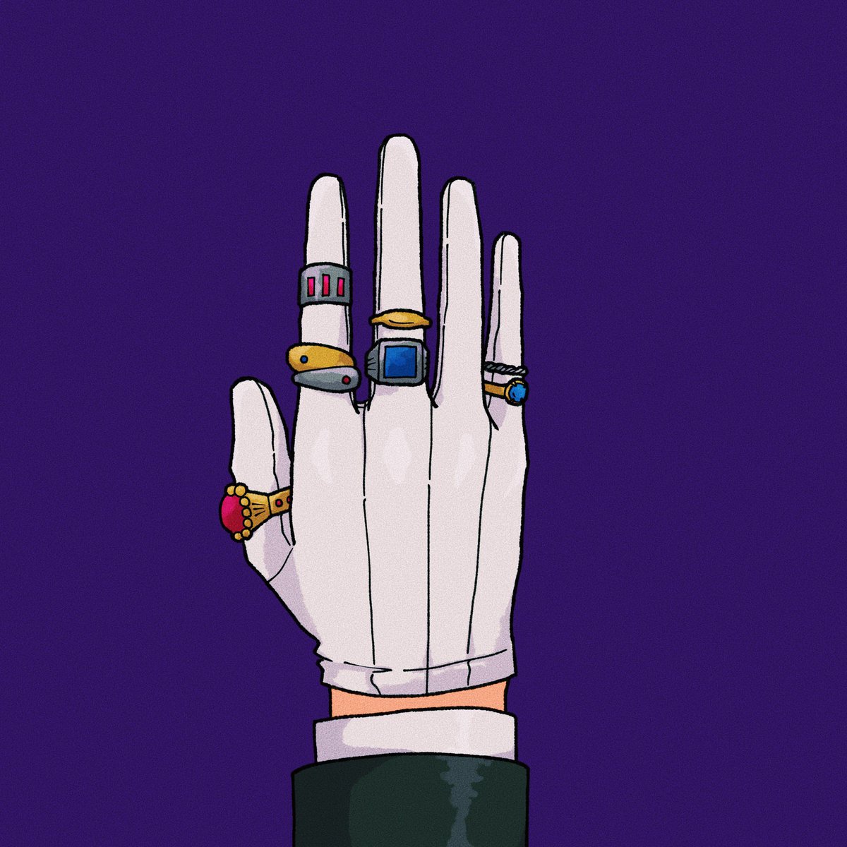 「手袋の上から指輪つけてるの大好きなんですがわかりますか??? 」|しらこのイラスト