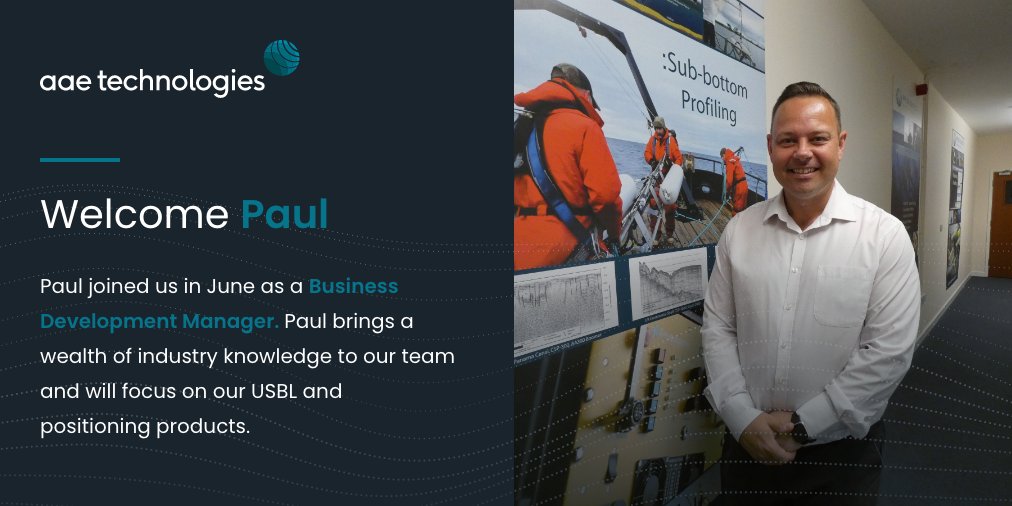 aaetechnologies's tweet photo. Paul joined us as a Business Development Manager. Paul has worked in our industry for over 20 years, focusing on our #USBL systems and #subseapositioning products.
Need to discuss your requirements? Get in touch with Paul today.
π» general@appliedacoustics.com
#NewStarter https://t.co/uYns1qXEL8