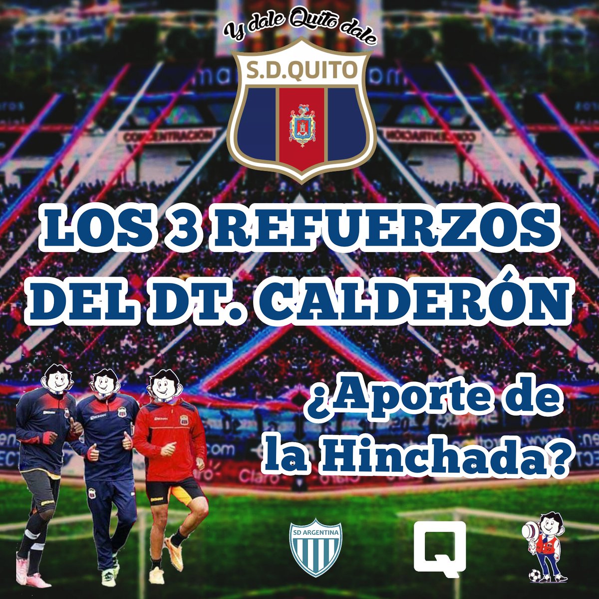 ydalequitodale's tweet photo. 🔵El inicio del #exagonal está a la vuelta de la esquina, y los 3 refuerzos que solicitó el DT. Calderón deberían llegar de manera urgente para trabajar YA en el equipo
🔴 se sabe q cierto sector de la hinchada desea colaborar con el sueldo de un refuerzo ¿Cuántos se suman? https://t.co/QqGjM1PRzd