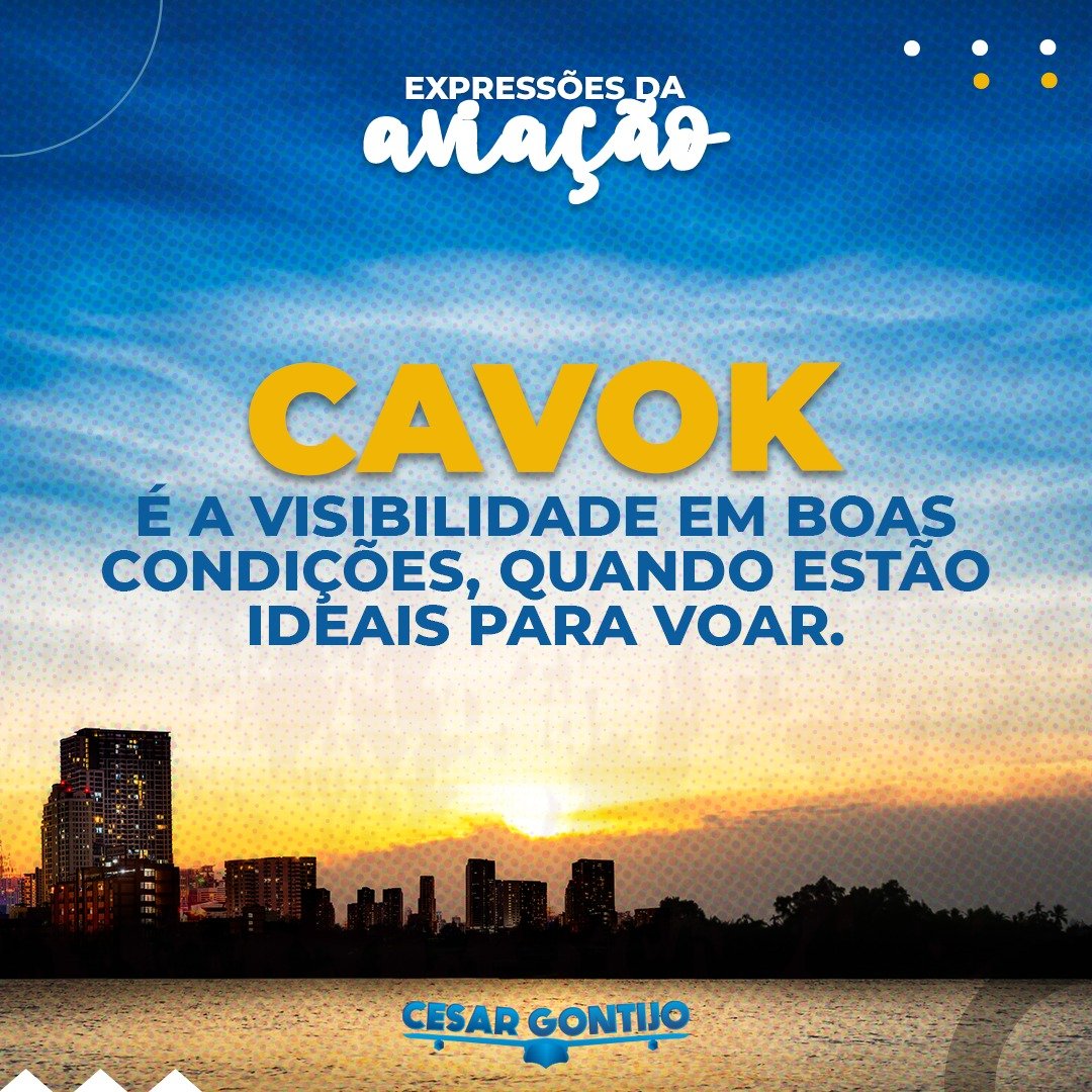 cesargontijo's tweet photo. Nós usamos o termo cavok quando as condições do tempo estão boas e indicam visibilidade de 10km sem nuvens. Esse termo vem da expressão em inglês “cloud and visibility OK”.

#psdb45 #cavok #extremosdobrasil #missaoextremosdobrasil #aviacao #aeronaves #voo https://t.co/NeTHiYSsPa