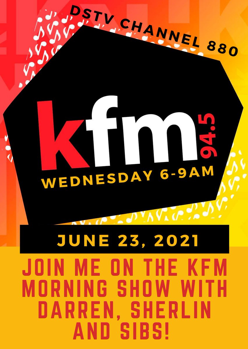 danielafrica_'s tweet photo. Join me tomorrow morning on the KFM94.5 Morning Show with Darren, Sherlin &amp; Sibs. 6-9am Wednesday June 23 DSTV Channel 880
#danieljansevanrensburg #equatorialguinea #kfm945 # https://t.co/DTnkDOyLae