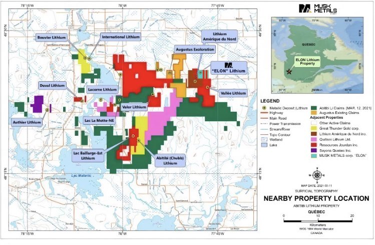 MUSKMETALS's tweet photo. MUSK METALS OUTLINES UPCOMING EXPLORATION ON ITS PORTFOLIO OF HIGHLY PROSPETIVE LITHIUM PROJECTS
...
Musk Metals CEO and Director, Nader Vatanchi states, “Musk Metals is planning 2021 work programs on both of our highly prospective lithium...

Read more: https://t.co/yUoaA1ymea https://t.co/Dvvq4jkGoY