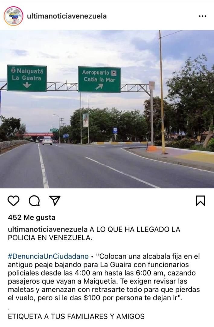 ReporteYa's tweet photo. #22Jun #Denuncia 
@soymacaracuay: Alerta a todos los viajeros que se dirijan al #AeropuertoInternacionalDeMaiquetia
colocan alcabala fija de #Policias estafadores de viajeros, son una desgracia, no lo permitas https://t.co/3cdpsc3fFg