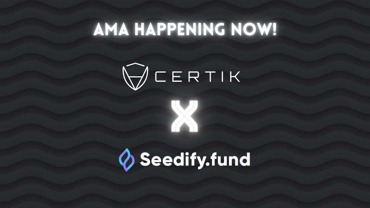 The #CertiK AMA with <a href="/SeedifyFund/">Seedify</a> 

Ask questions to the #SeedifyFund team in the comments to be in with a chance to win 25 $SFUND per winner

We'll be sharing the AMA in a blog post, keep an eye out!

To be in with a chance to win: RT this tweet, follow us and <a href="/SeedifyFund/">Seedify</a>