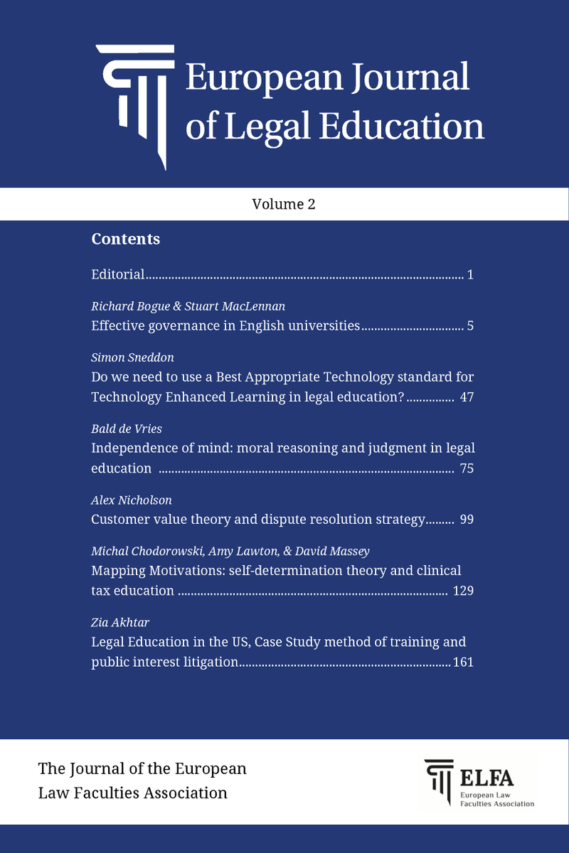 European Journal of Legal Education tweet media