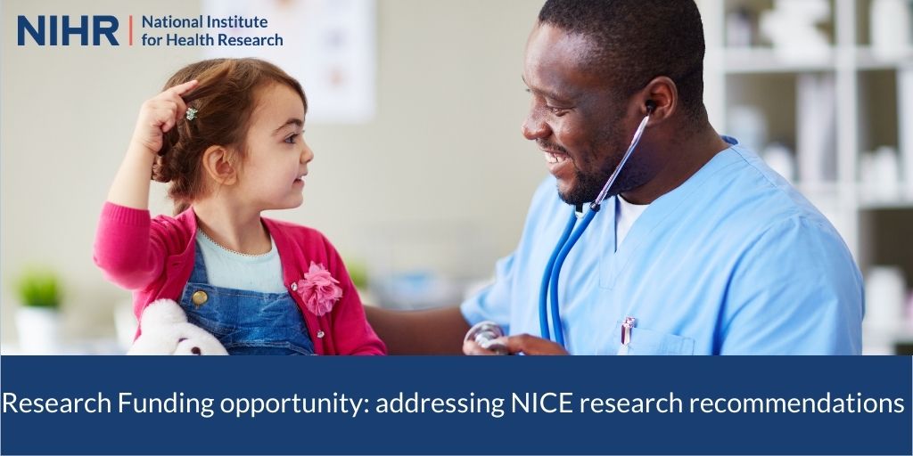 We’re inviting #ResearchFunding applications to meet recommendations in research identified in NICE guidance. Find out more and apply: nihr.ac.uk/documents/nihr…