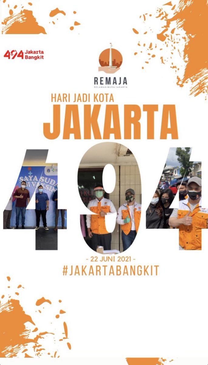 Dirgahayu DKI Jakarta yang ke-494!
<a href="/DKIJakarta/">Pemprov DKI Jakarta</a> <a href="/BeritaJakarta/">Berita Jakarta</a> @JSCLab #Jakarta #DKI #Dirgahayu #RelawanMudaJakarta #REMAJA