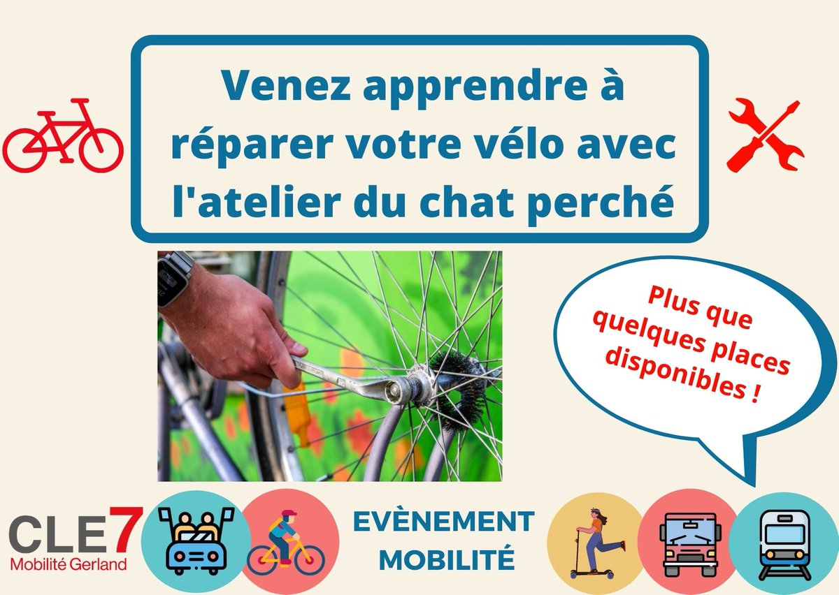 AssoCLE7's tweet photo. #5 - Zoom sur l'atelier de réparation vélo - 24 JUIN
🚲 L'atelier du chat perché vous apprendra à réparer votre vélo lors de l'évènement mobilité CLE7 du 24 juin - 14 rue Crépet LYON 7. 🔊Inscriptions : https://t.co/sBdFTXDqzz
#CLE7 #mobilite #lyon7 #EvènementMobilitéCLE7 https://t.co/aq2wngaBkS