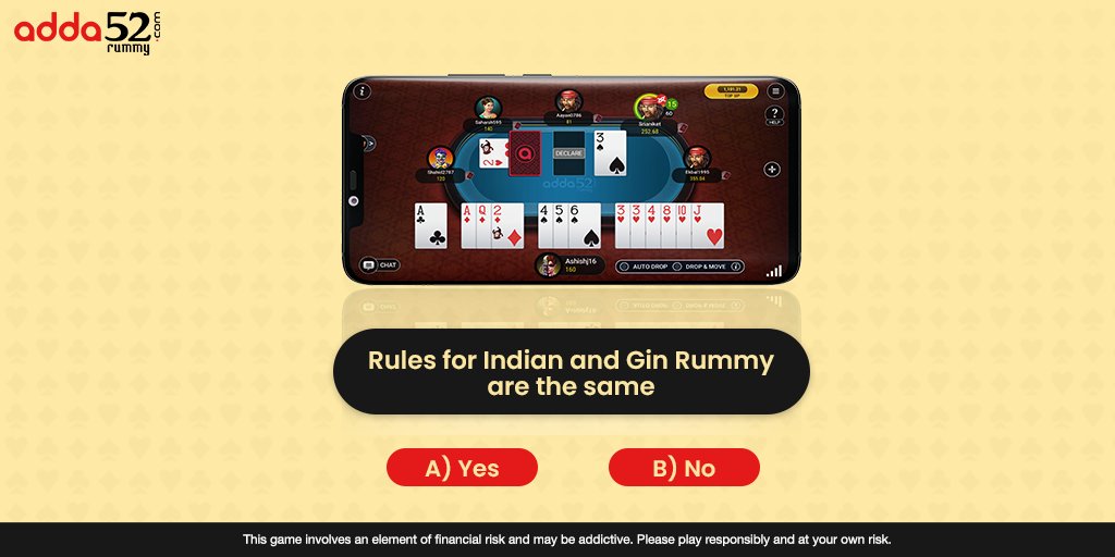 Adda52Rummy's tweet photo. Tell us in the comments!👇👇
.
.
#Adda52Rummy #Rummygame #OnlineRummy #Adda52 #Rummy #onlinegames #ginrummy #IndianRummy #RummyRules #rummycards #CardGame #Onlinecardgame #wincash #trending #playrummy #playrummyonline #onlinegaming #rummyplayer #rummycommunity https://t.co/DPyHQweyZ5