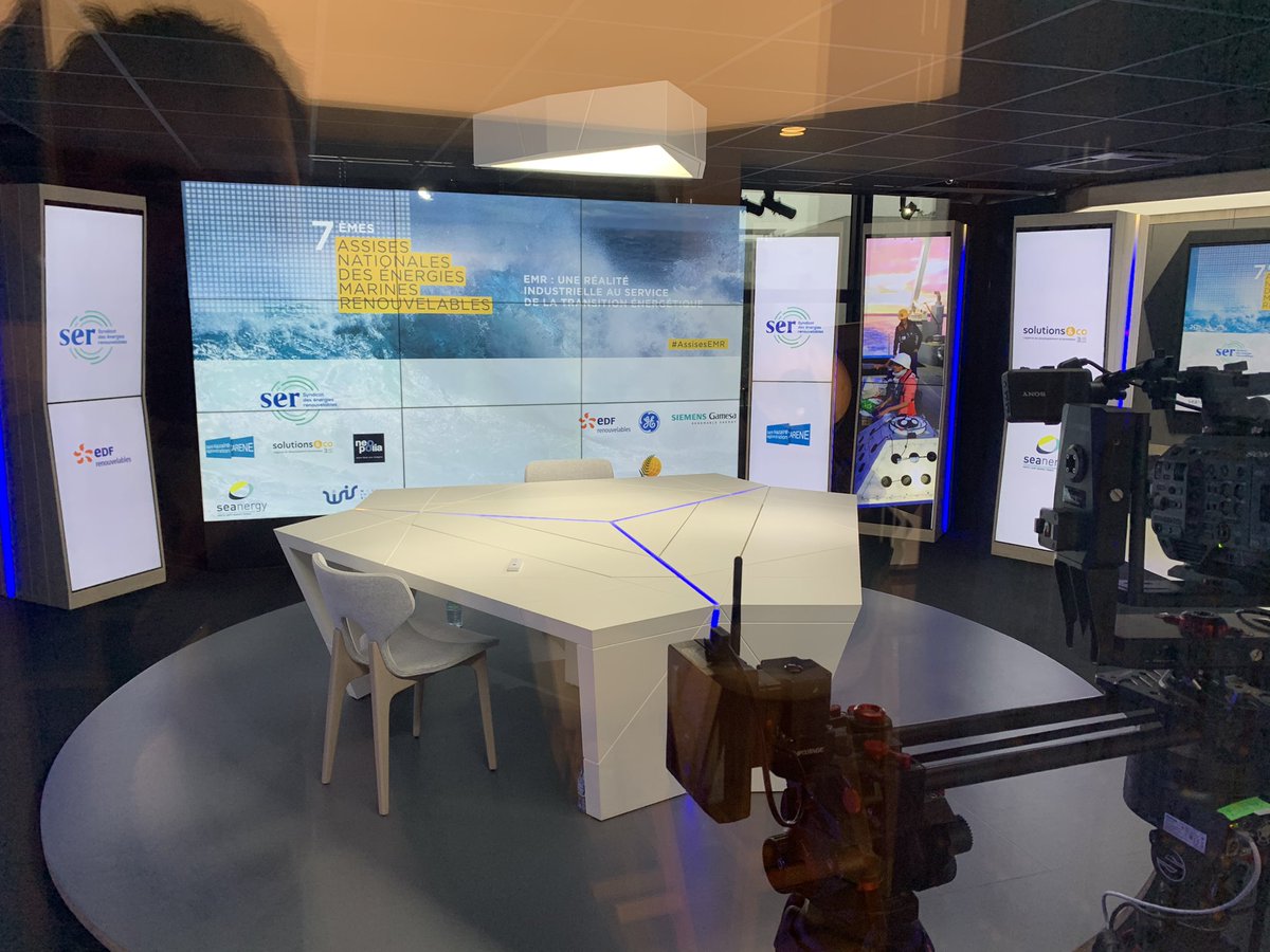 Notre président <a href="/marclafosse/">marc lafosse</a> sur le plateau des #assisesEMR @ser_enr  présentant la part de l’hydrolien &amp; du houlomoteur à l’horizon 2025 !
« 35 MW en France métropolitaine si le gouvernement confirme son soutien aux fermes pilotes, mettrait la France sur de bons rails »