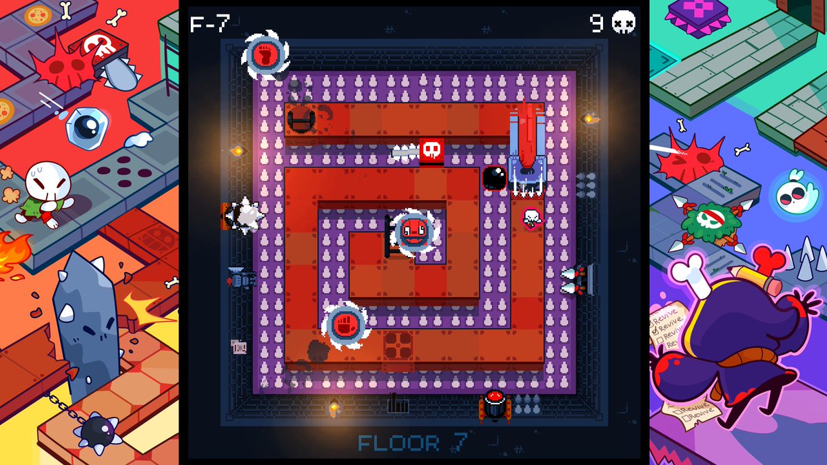 You Died but a Necromancer revived you: The pathways are narrow and full of traps and the floor will start exploding behind you if you take too long! Blast your way to 50% savings on the #itchsummersale!

bolhut.itch.io/you-died-but-a…