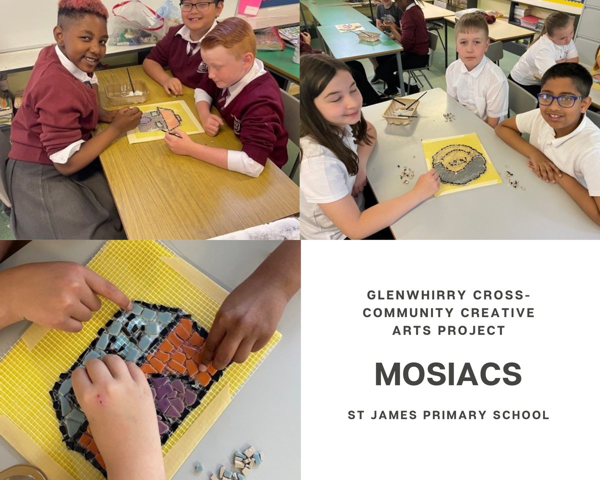 ClanmilHousing's tweet photo. Thank you to St James's Primary for their beautiful mosaics!
These mosiacs will go on permanent display in Clanmil's Glenwhirry development which will be finished in Dec. 2021.
This project was funded through the Dept of Communities Housing for All Initiative.
#StJamesPrimary https://t.co/cgtEVxEarZ