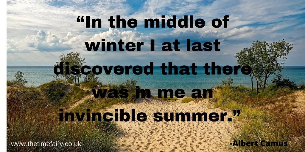 “In the middle of winter I at last discovered that there was in me an invincible summer.”  — Albert Camus #MentalHealthMatters #positivity