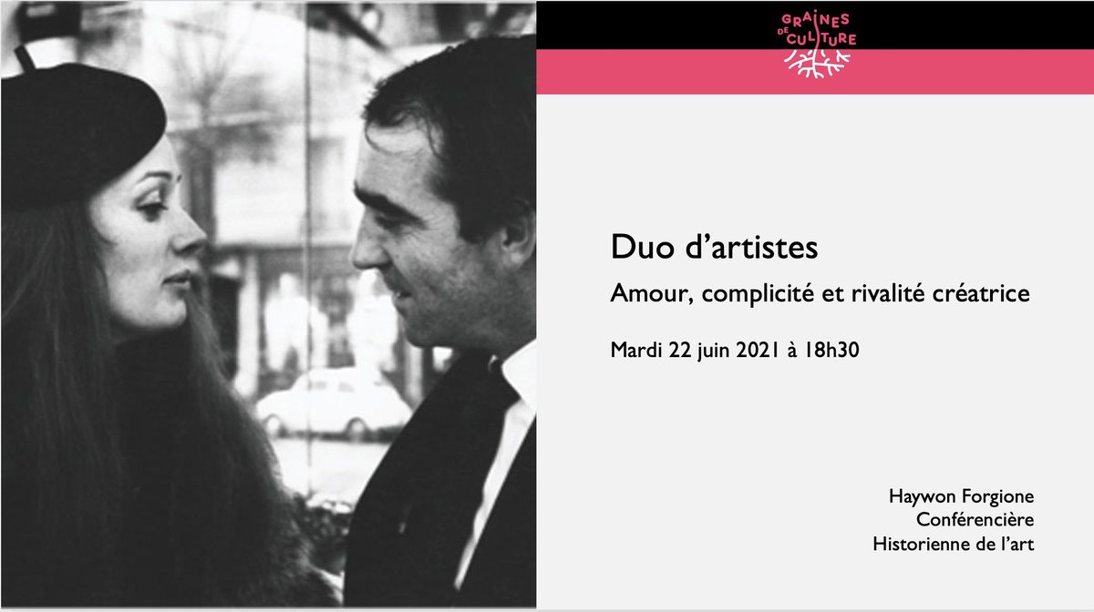 📣 Rendez-vous ce soir à 18h30 (heure de Paris) pour notre visioconférence sur « Duo d’artistes, amour, complicité et rivalité créatrice » 💗💖
C’est gratuit et ouvert à tous ☺️

Plus d’infos ➡️ oran.ge/3vN0vQQ 

#inclusion #culture 
#culturepourtous <a href="/FondationOrange/">FondationOrange</a>