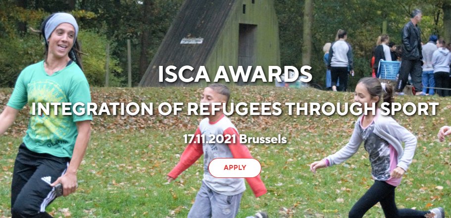 📢Application deadline extended!📢
Apply by Wednesday 30 June to be in the running for an ISCA Award recognising best practices in #IntegrationOfRefugeesThroughSport

Find our more and apply 
👉awards.isca.org/about/
