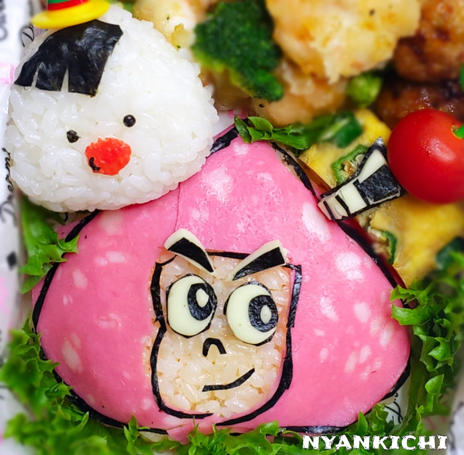 のんきち Nyan2heart ピンクがきれい 楽しくなるお弁当ですね Twitter