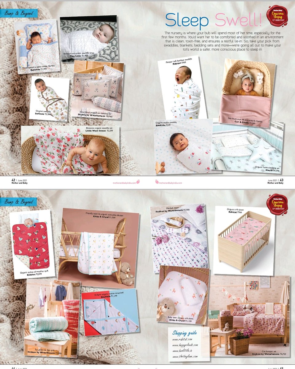 •Sleep Swell• 
Take your pick from swaddles, blankets, bedding sets and more- we're going all out to make sure your tot's world is a safer, more conscious space to sleep in!
Featuring:
Tiny Lane 
Rabitat
Bee Little
Happy Clouds